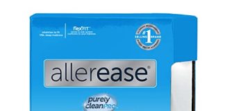 AllerEase Waterproof Mattress Protector- King Size Polyester Zip Allergy Protection Waterproof Quiet Cover
