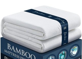 BELADOR Waterproof Mattress Protector Queen- 3D Air Fabric BAMBOO Mattress Protector Breathable Mattress Cover, Noisless & Crinkle Free Sleep, Vinyl Free, Hypoelergenic Bed Cover, Snug Fit Deep Pocket