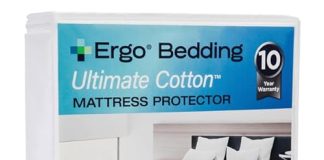 Ergo Queen Mattress Protector, Waterproof Mattress Protector, Breathable Mattress Cover, Cotton, Fitted Sheet Style, 6"-18" Deep Pocket, Soft, College Dorm, New Home, Apartment Essentials