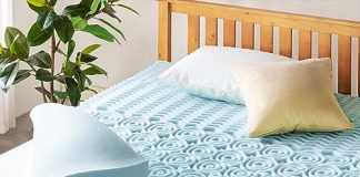 Mellow 4 Inch 5-Zone Memory Foam Mattress Topper, Cooling Gel Infusion, Twin XL