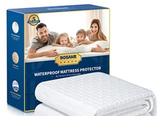 Premium 100% Waterproof King Mattress Protector Breathable Cooling Bamboo 3D Air Fabric Cover Smooth Soft Hypoallergenic Noiseless Bed Cover Machine Washable Vinyl Free, 8-21'' Deep Pocket