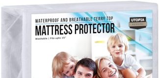 Utopia Bedding Waterproof Mattress Protector Twin Size, Premium Terry Mattress Cover 200 GSM, Breathable, Fitted Style with Stretchable Pockets (White)