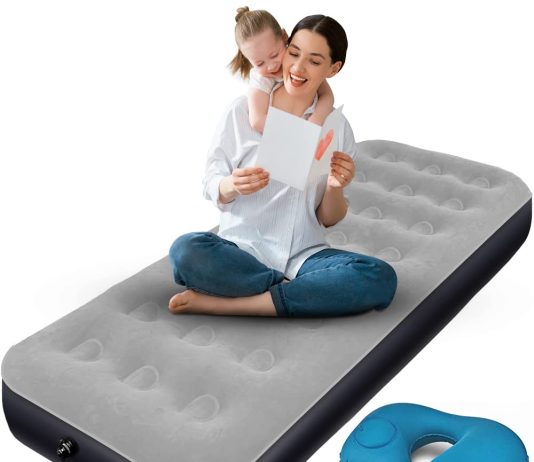 Camping Air Mattress Air Bed with Inflatable U Shaped Pillow