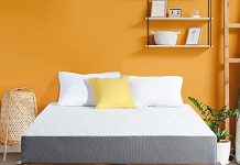 Olee Sleep 6 Inch Ventilated Gel Infused Memory Foam Mattress, CertiPUR-US® Certified, Gray, Full