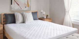 Sealy Luxury Cotton Top Fitted Mattress Pad, Queen White